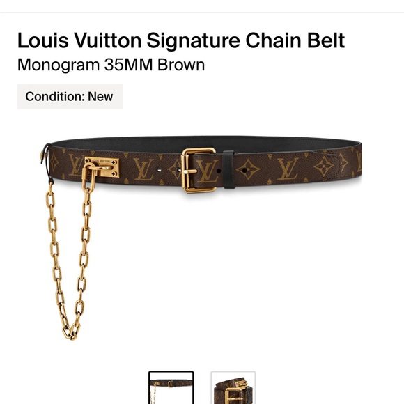 Louis Vuitton signature chain belt - Picture 4 of 11
